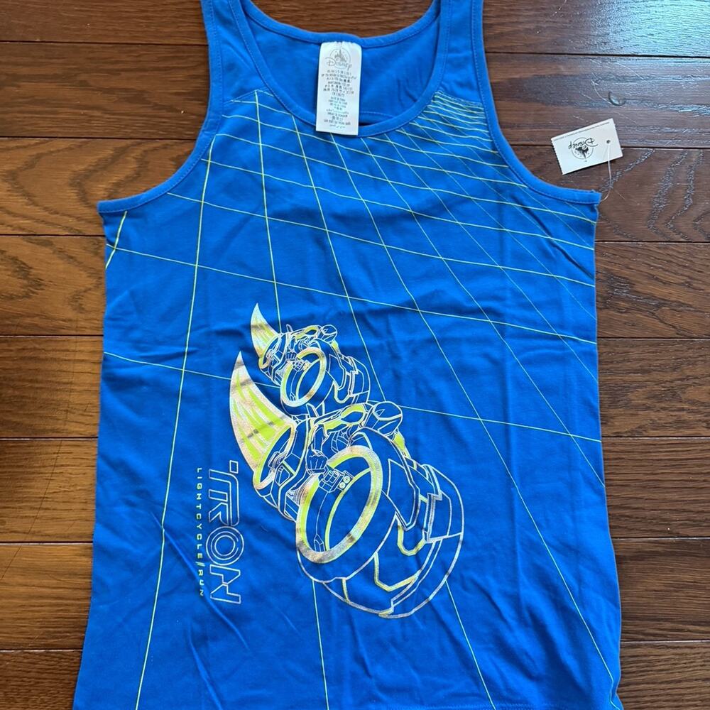 Disney Parks TRON Lightcycle Run Tank Kids Size Large NWT